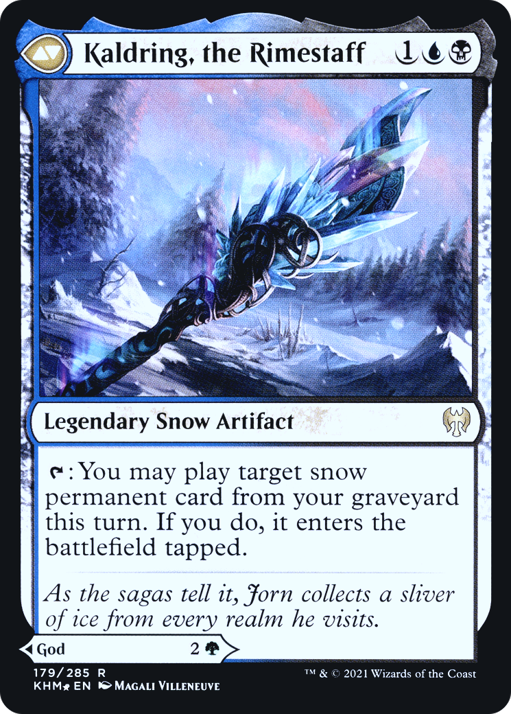 Jorn, God of Winter // Kaldring, the Rimestaff (PRE-179) - Kaldheim Promos: (snow) Foil