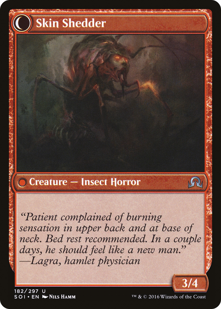Skin Invasion // Skin Shedder (SOI-182) - Shadows over Innistrad: (Double Faced Transform) Foil