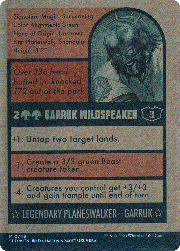 Garruk Wildspeaker // Garruk Wildspeaker (SLD-749) - Secret Lair Drop: (Full Art) (Borderless) Foil