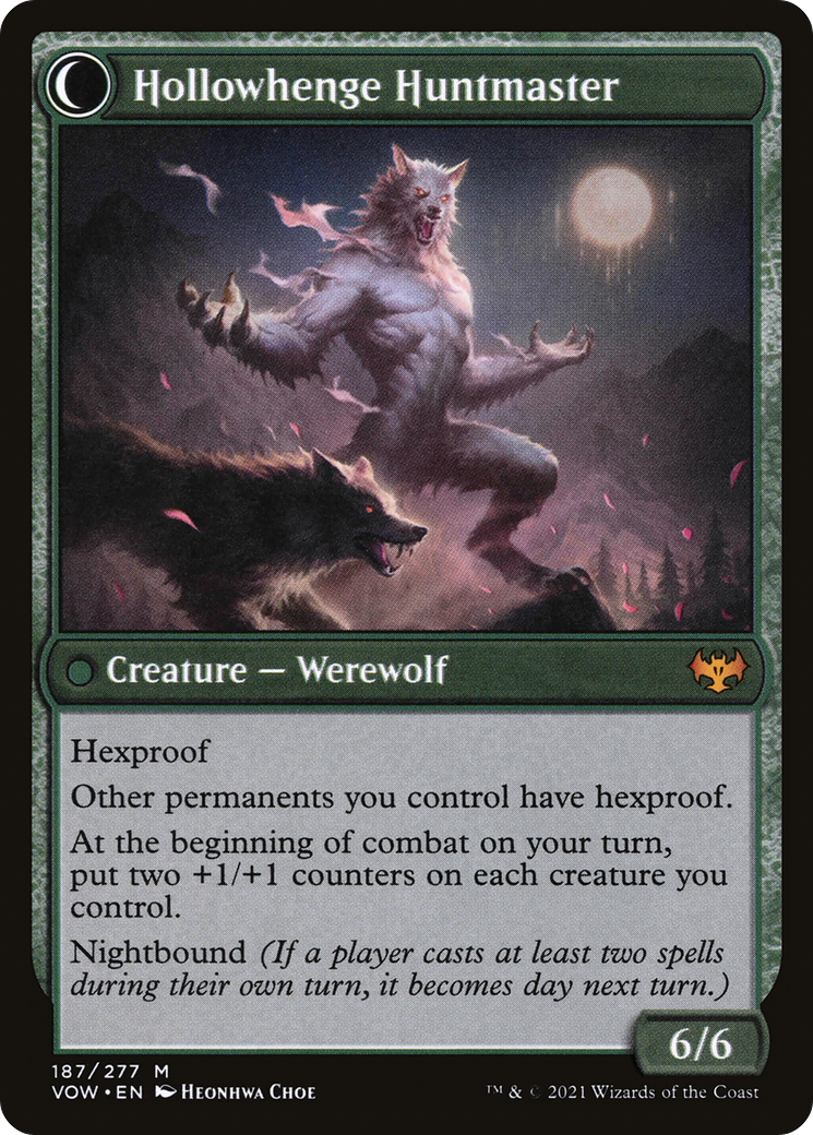 Avabruck Caretaker // Hollowhenge Huntmaster (VOW-187) - Innistrad: Crimson Vow: (Double Faced Transform)