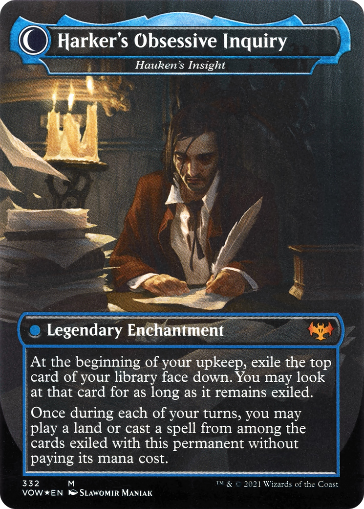 Jacob Hauken, Inspector // Hauken's Insight (VOW-332) - Innistrad: Crimson Vow: (Double Faced Transform) (Borderless) Foil