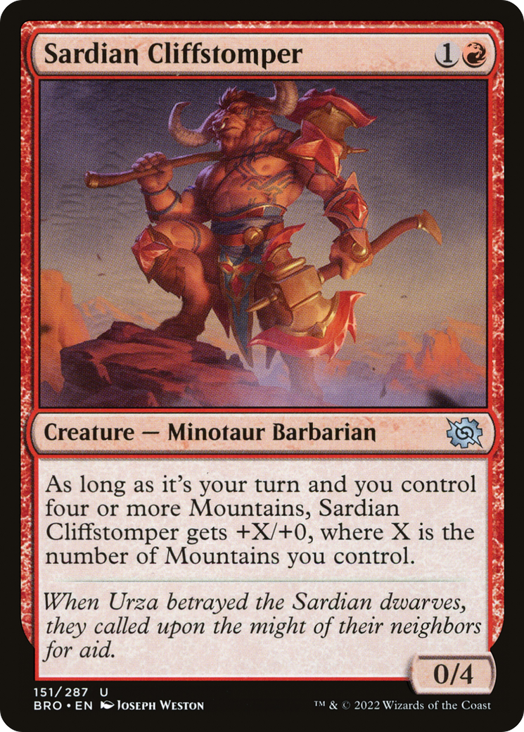 Sardian Cliffstomper (BRO-151) - The Brothers' War