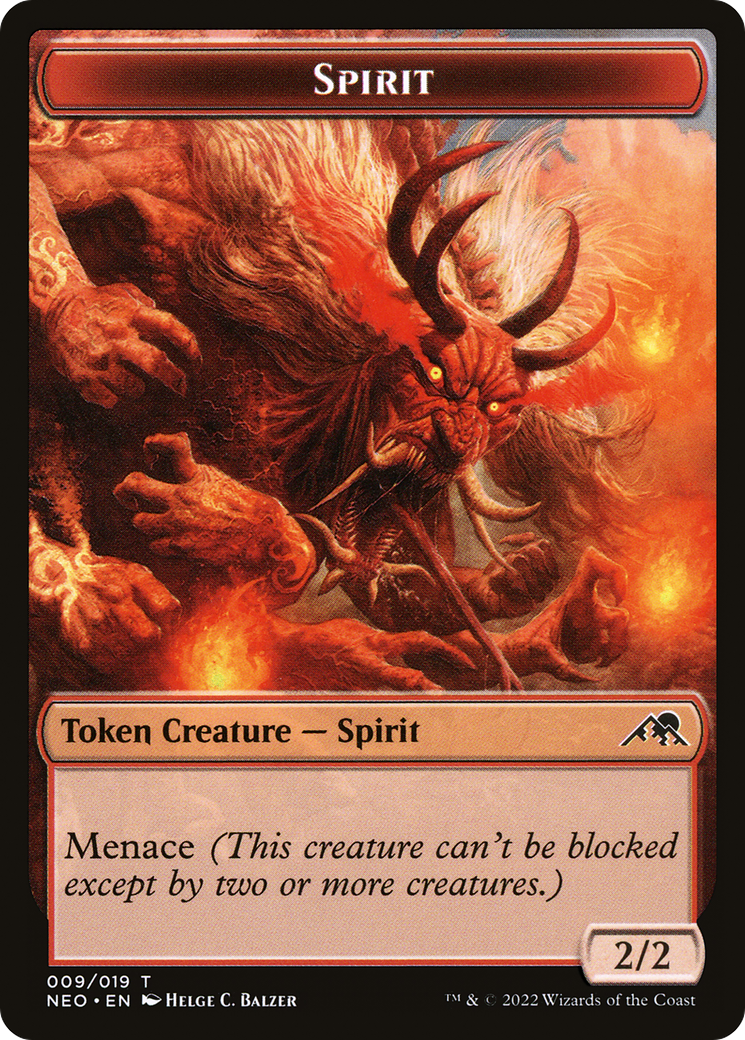 Spirit (NEO-009) - Kamigawa: Neon Dynasty Tokens Foil
