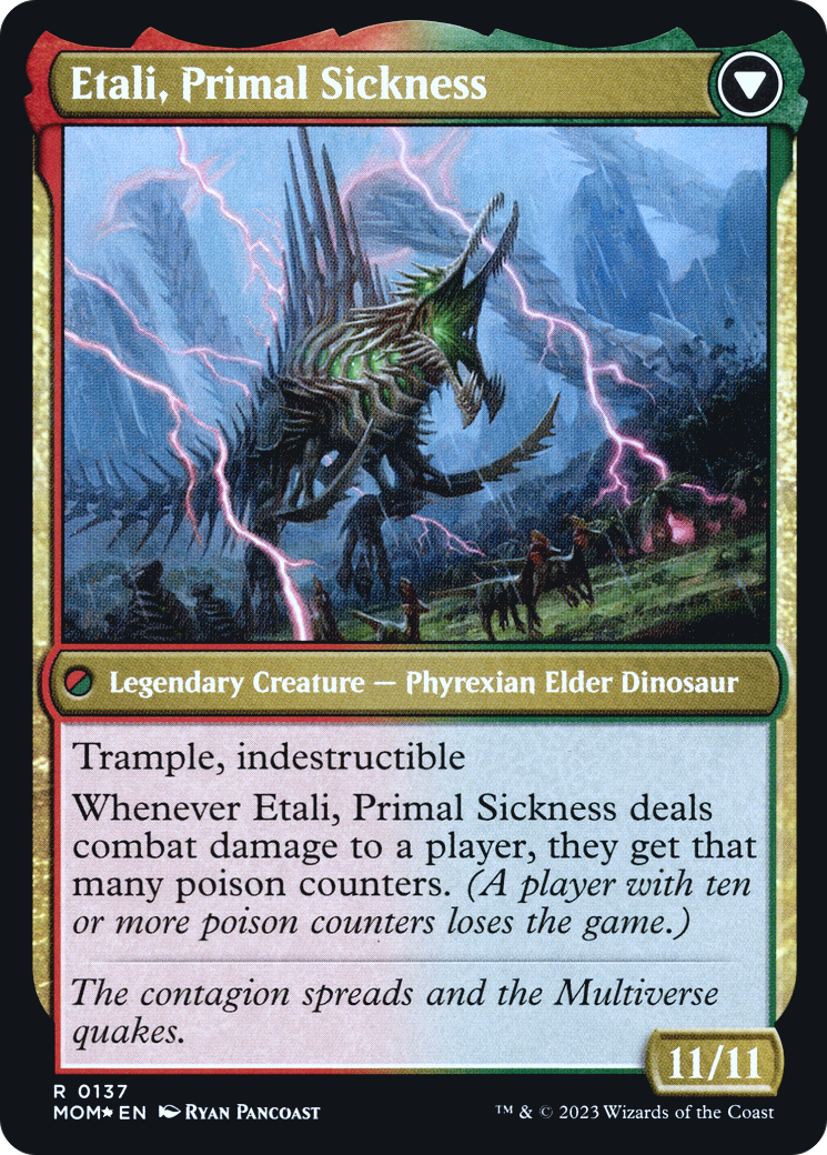 Etali, Primal Conqueror // Etali, Primal Sickness (PRE-137) - March of the Machine Promos Foil