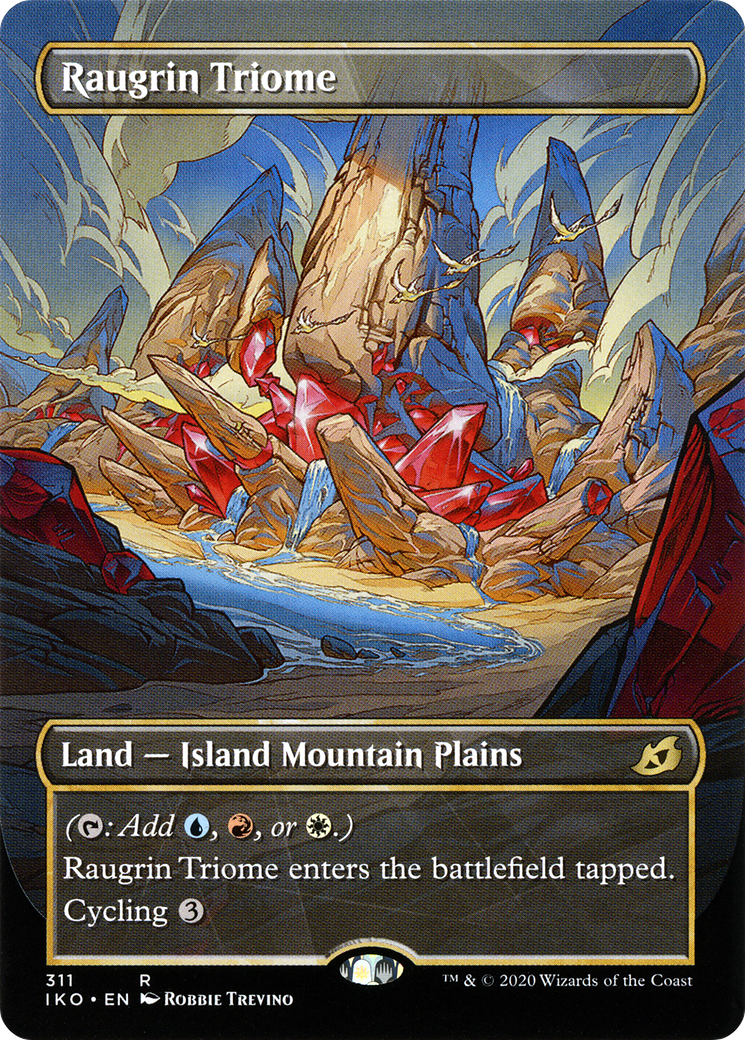 Raugrin Triome (IKO-311) - Ikoria: Lair of Behemoths: (Showcase) (Borderless) Foil