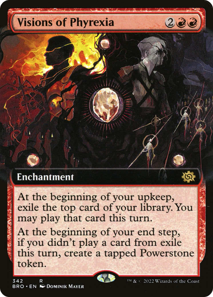 Visions of Phyrexia (BRO-342) - The Brothers' War: (Extended Art)