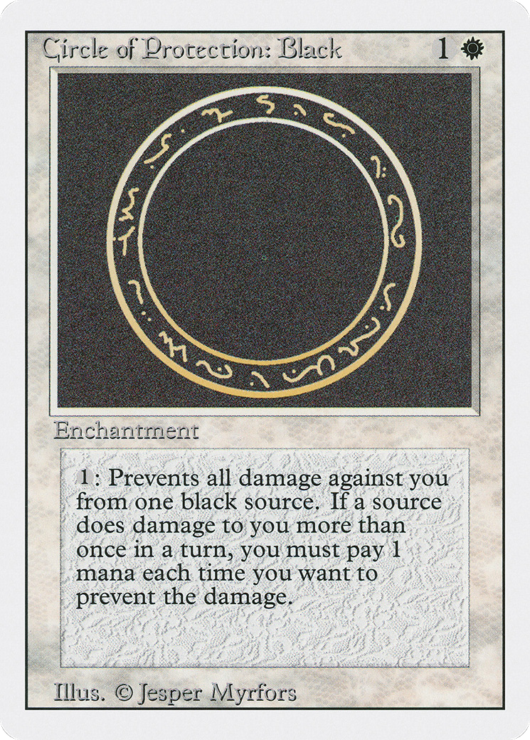 Circle of Protection: Black (3ED-009) - Revised Edition