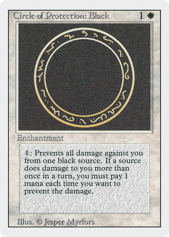 Circle of Protection: Black (3ED-009) - Revised Edition