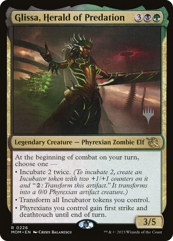 Glissa, Herald of Predation (PPMOM-226P) - March of the Machine Promos Foil