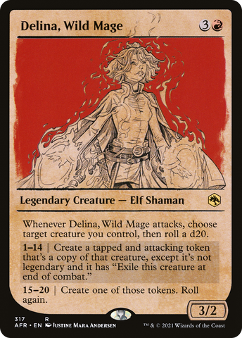 Delina, Wild Mage (AFR-317) - Adventures in the Forgotten Realms: (Showcase)