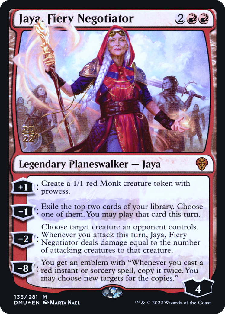 Jaya, Fiery Negotiator (PRE-133S) - Dominaria United Promos Foil
