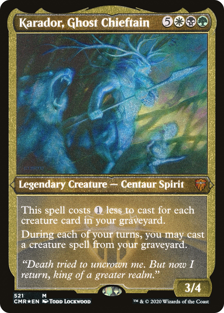 Karador, Ghost Chieftain (CMR-521) - Commander Legends Foil