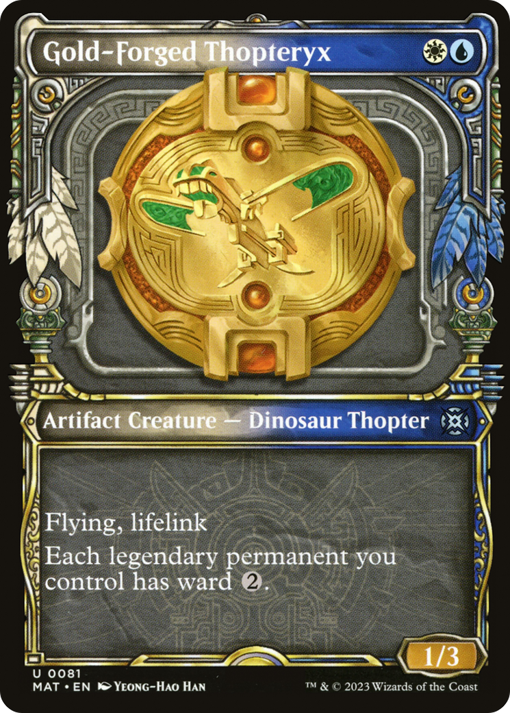 Gold-Forged Thopteryx (MAT-081) - March of the Machine: The Aftermath: (Showcase)