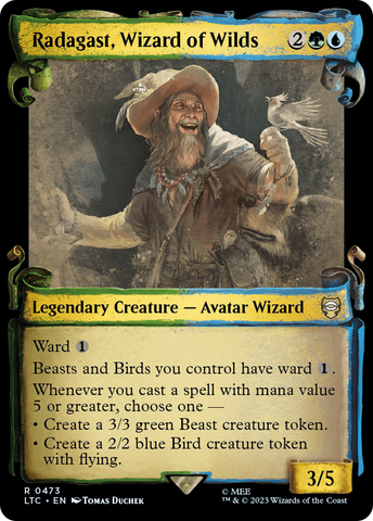 Radagast, Wizard of Wilds (LTC-473) - Tales of Middle-earth Commander: (Showcase) Foil