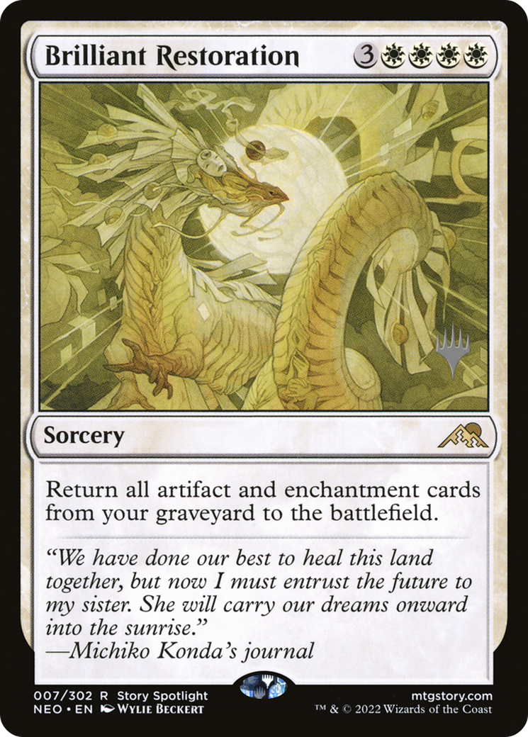 Brilliant Restoration (PPNEO-07P) - Kamigawa: Neon Dynasty Promos Foil