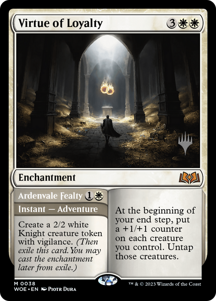 Virtue of Loyalty // Ardenvale Fealty (PPWOE-038) - Wilds of Eldraine Promos Foil