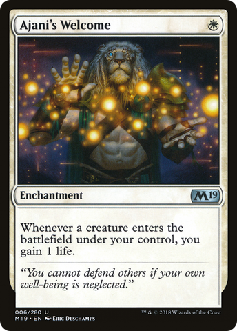 Ajani's Welcome (M19-006) - Core Set 2019 Foil