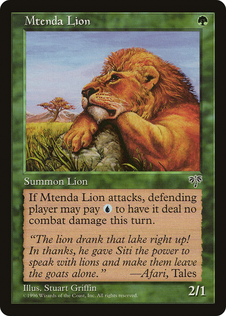 Mtenda Lion (MIR-) - Mirage