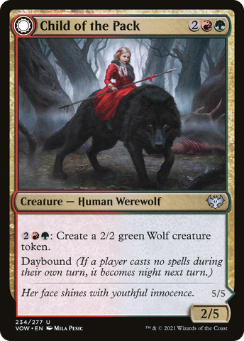 Child of the Pack // Savage Packmate (VOW-234) - Innistrad: Crimson Vow: (Double Faced Transform) Foil