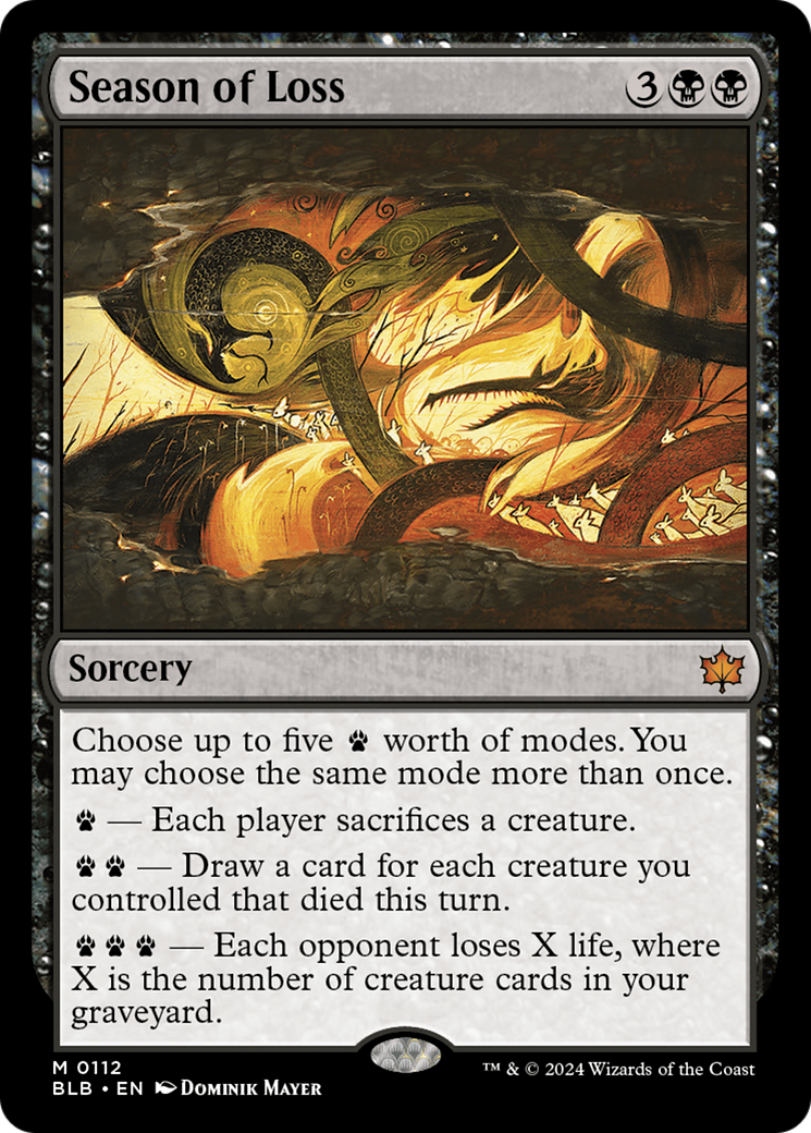 Season of Loss (BLB-112) - Bloomburrow Foil