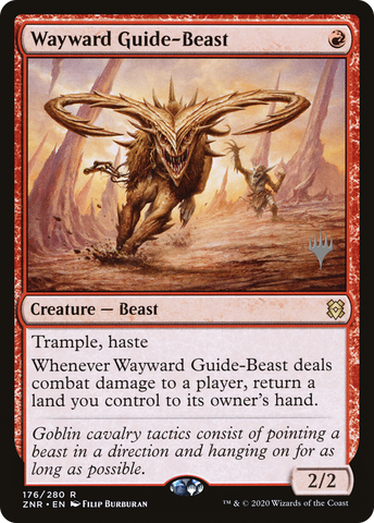 Wayward Guide-Beast (PPZNR-176) - Zendikar Rising Promos
