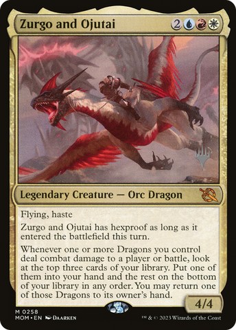 Zurgo and Ojutai (PPMOM-258P) - March of the Machine Promos Foil