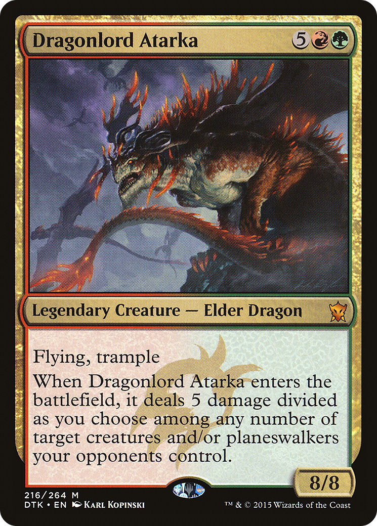 Dragonlord Atarka (DTK-216) - Dragons of Tarkir Foil