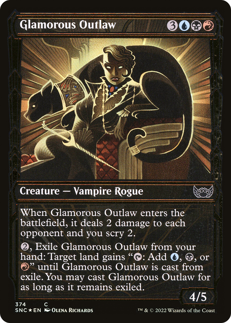 Glamorous Outlaw (SNC-374) - Streets of New Capenna: (Showcase) Foil