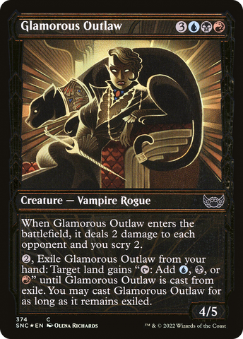 Glamorous Outlaw (SNC-374) - Streets of New Capenna: (Showcase) Foil