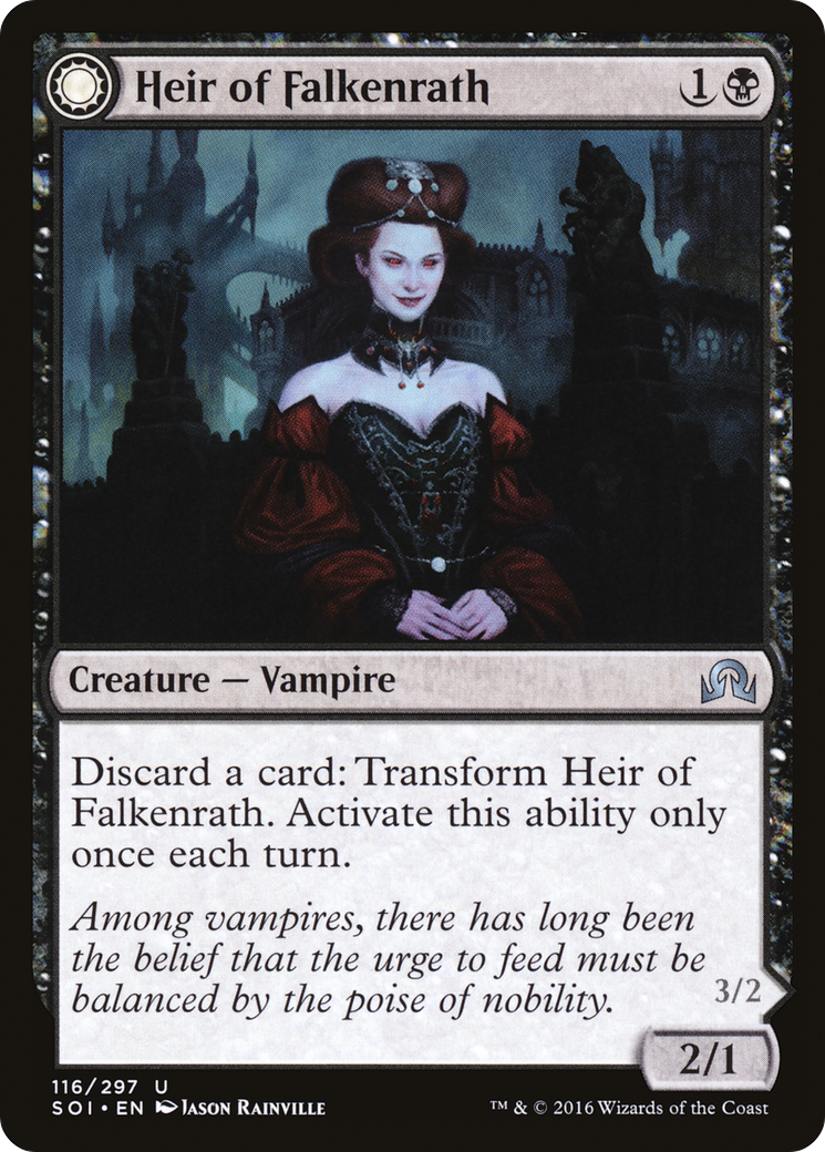 Heir of Falkenrath // Heir to the Night (SOI-116) - Shadows over Innistrad: (Double Faced Transform) Foil
