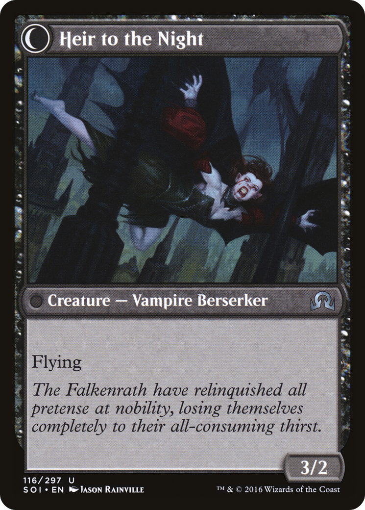 Heir of Falkenrath // Heir to the Night (SOI-116) - Shadows over Innistrad: (Double Faced Transform) Foil