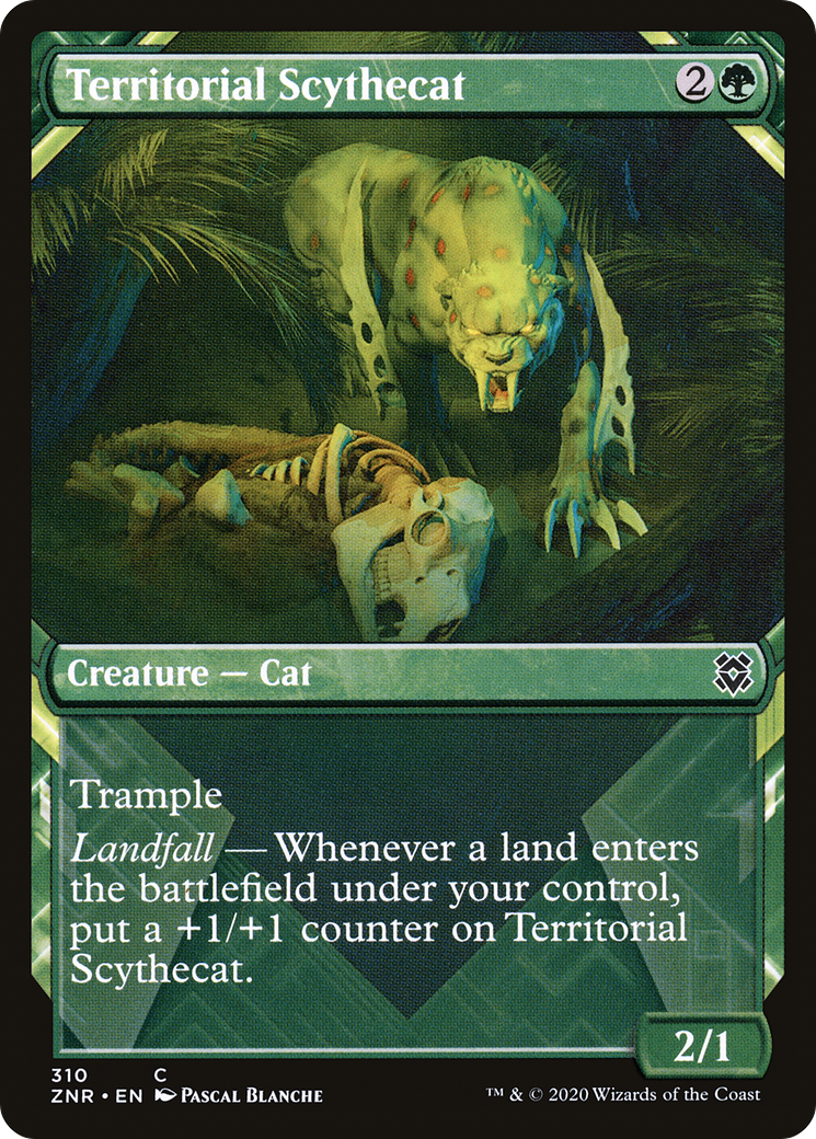 Territorial Scythecat (ZNR-310) - Zendikar Rising: (Showcase) Foil