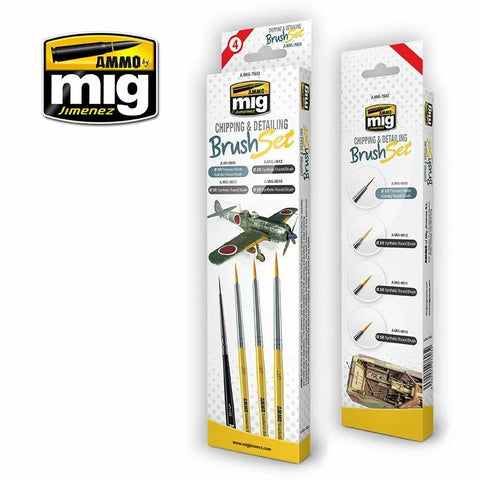 Ammo by MIG - Brushes - Chipping and Detailing Brush Set