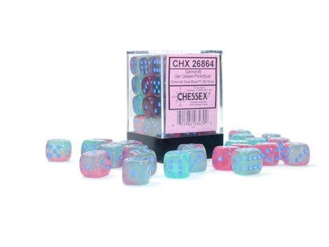 Gemini 12mm d6 Gel Green-Pink/Blue Luminary Block (36)
