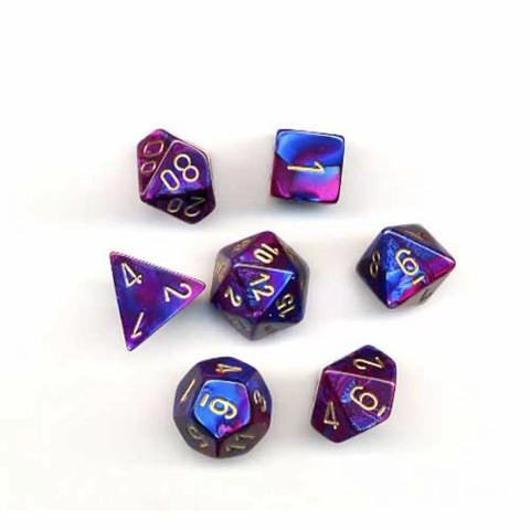 CHX 27427 Scarab Polyhedral Royal Blue/gold 7-Die Set