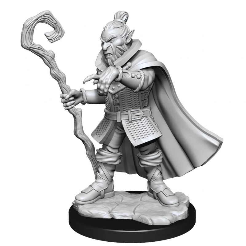 Critical Role Unpainted Miniatures Hobgoblin Wizard and Druid Male