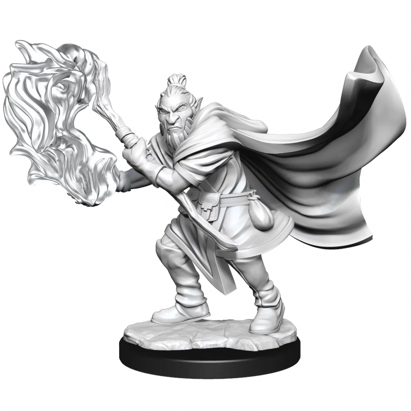 Critical Role Unpainted Miniatures Hobgoblin Wizard and Druid Male