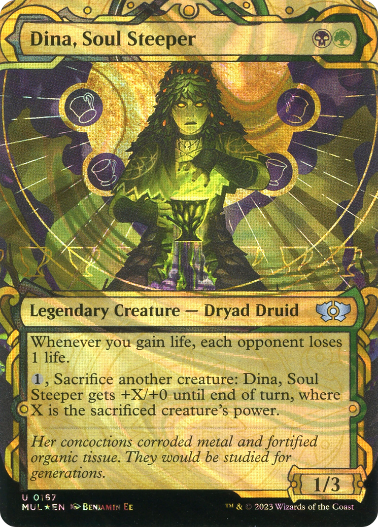 Dina, Soul Steeper (MUL-167) - Multiverse Legends: (Showcase) (Borderless) Foil