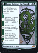 Jugan Defends the Temple // Remnant of the Rising Star (PRE-194S) - Kamigawa: Neon Dynasty Promos: (fandfc, enchantment) Foil