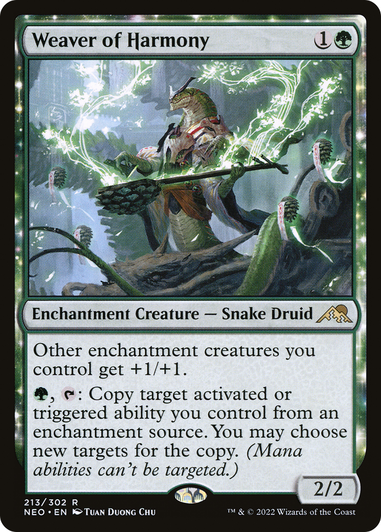 Weaver of Harmony (NEO-213) - Kamigawa: Neon Dynasty: (enchantment)