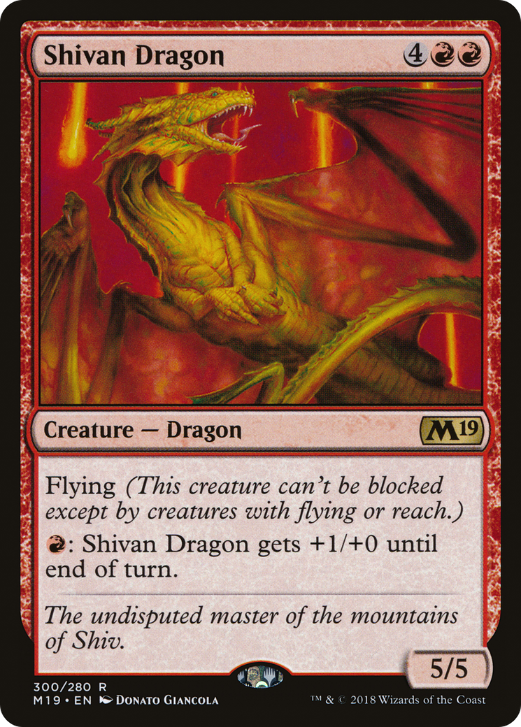 Shivan Dragon (M19-300) - Core Set 2019