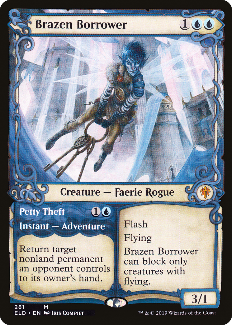 Brazen Borrower // Petty Theft (ELD-281) - Throne of Eldraine: (Showcase)