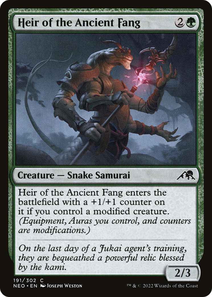 Heir of the Ancient Fang (NEO-191) - Kamigawa: Neon Dynasty Foil