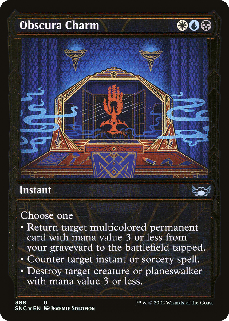 Obscura Charm (SNC-388) - Streets of New Capenna: (Showcase) Foil