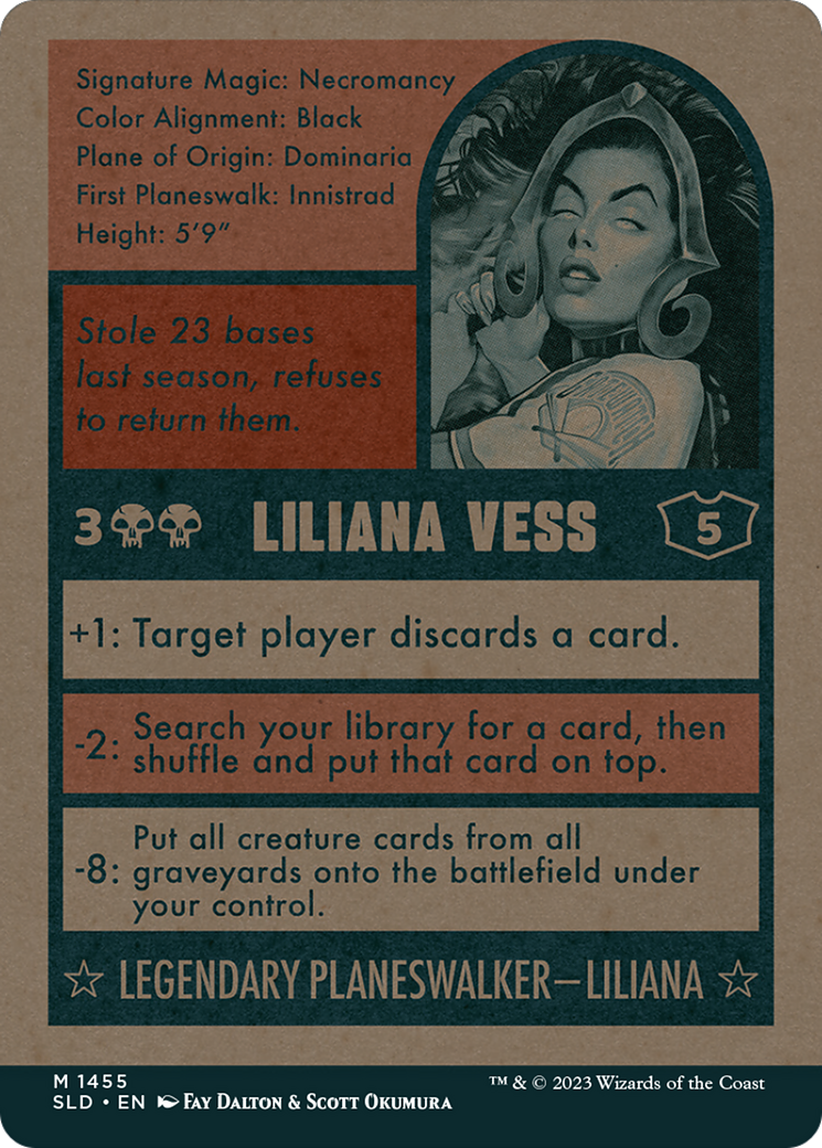 Liliana Vess // Liliana Vess (SLD-1455) - Secret Lair Drop: (Full Art) (Borderless) Foil