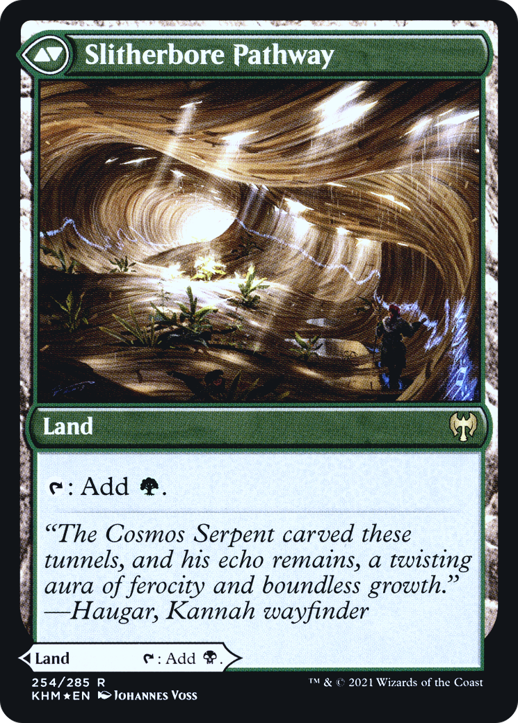 Darkbore Pathway // Slitherbore Pathway (PRE-254) - Kaldheim Promos Foil