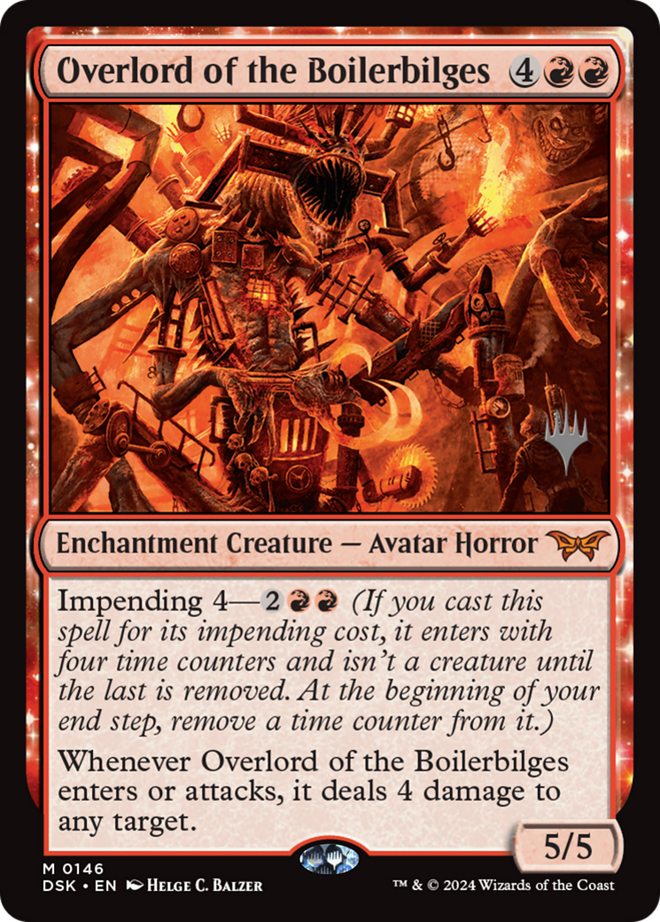 Overlord of the Boilerbilges (PPDSK-146) - Duskmourn: House of Horror Promos: (enchantment)