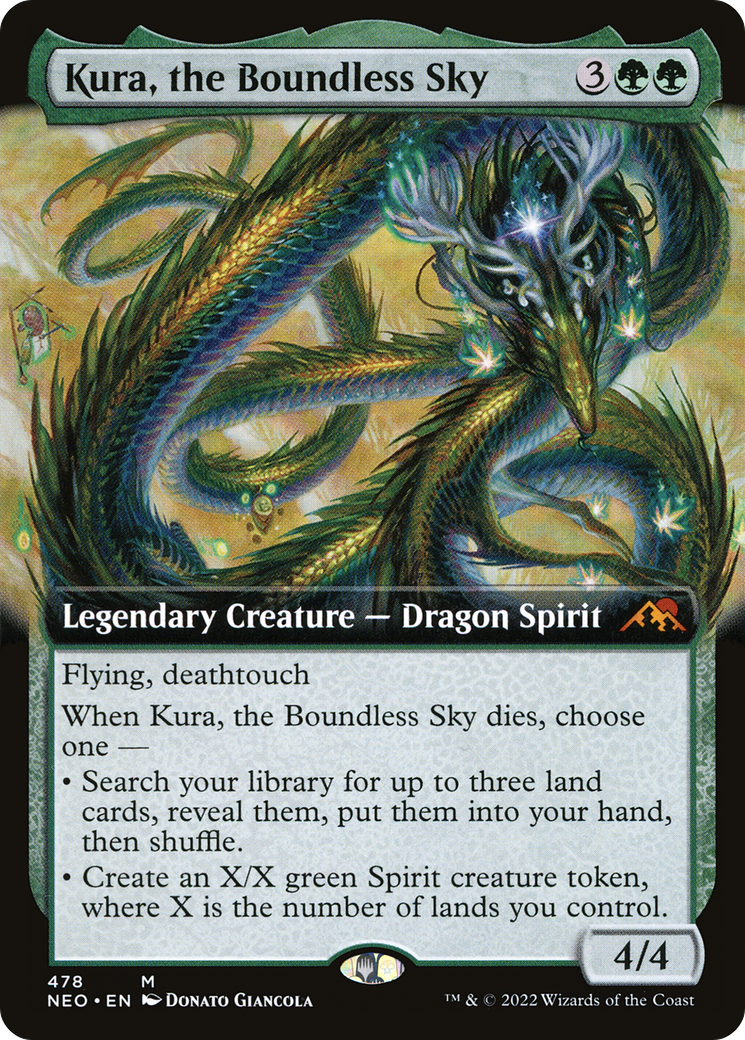 Kura, the Boundless Sky (NEO-478) - Kamigawa: Neon Dynasty: (Extended Art)