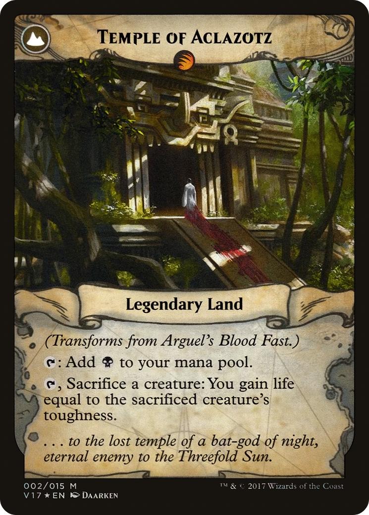 Arguel's Blood Fast // Temple of Aclazotz (V17-002) - From the Vault: Transform: (compasslanddfc) Foil