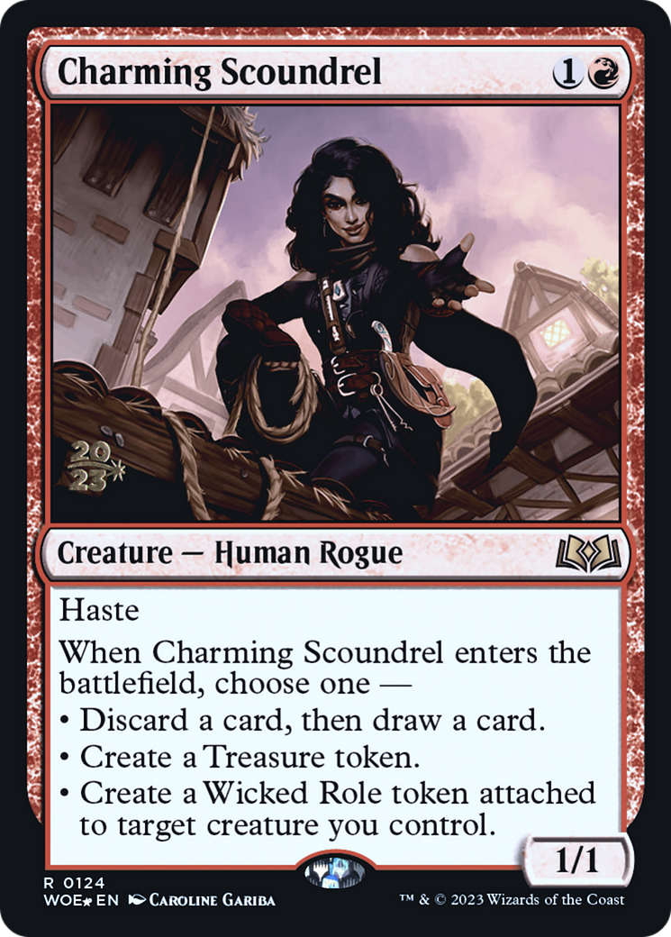 Charming Scoundrel (PRE-124) - Wilds of Eldraine Promos Foil
